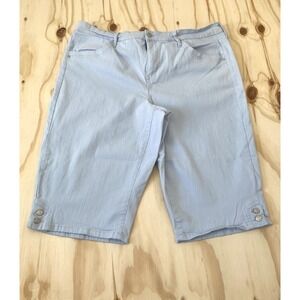 Gloria Vanderbilt Women's Plus Size 20W  Blue Skimmer Slimming Bermuda Shorts